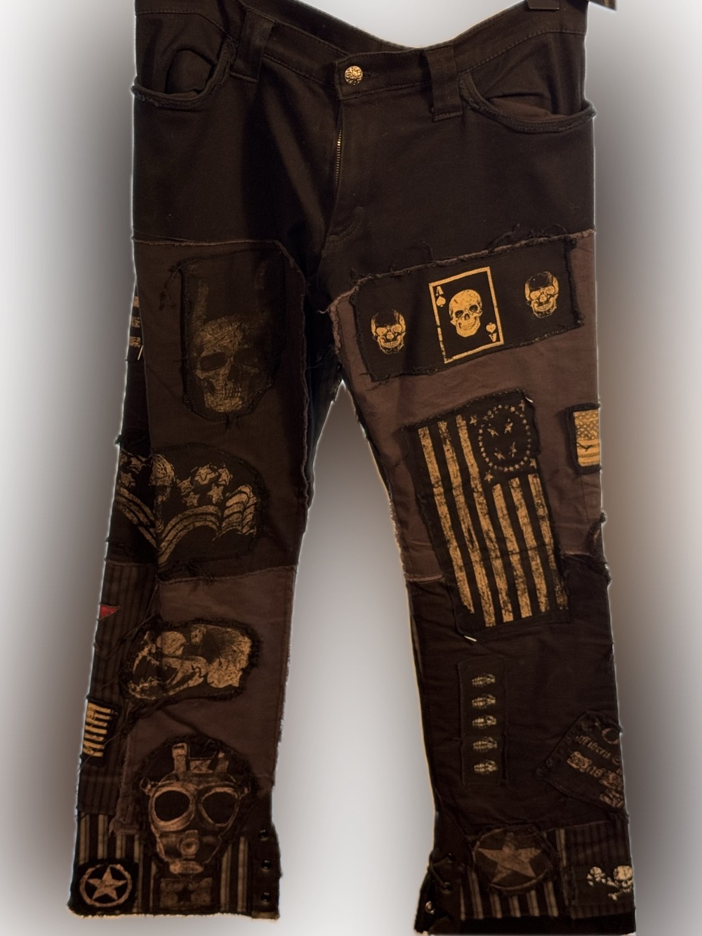 Statement boutique handmade  Denim jeans from Sinful and Sinnerlines. Size 36